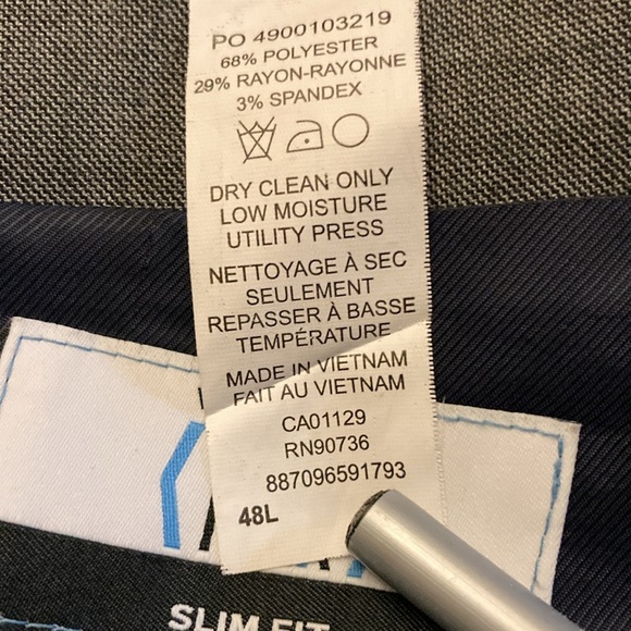 Van heusen mens sport coat cool flex 48L slim fit gray polyester blend - Picture 5 of 11